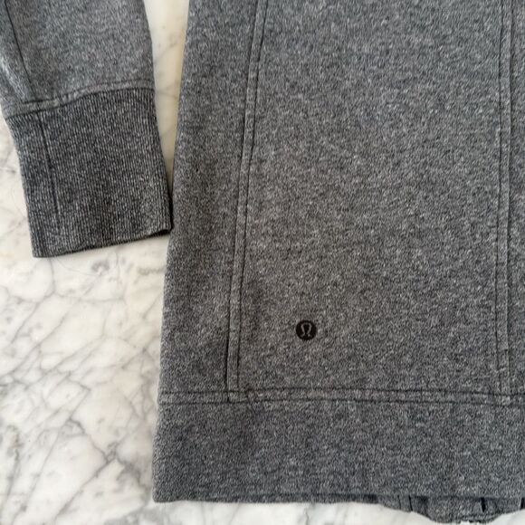 Lululemon Back To It Wrap Heathered Gray Sweater Jacket Sz 2 - Picture 6 of 8